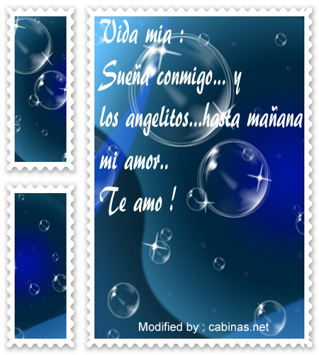 bajar mensajitos originales de Buenas noches con imágenes gratis para mi novia