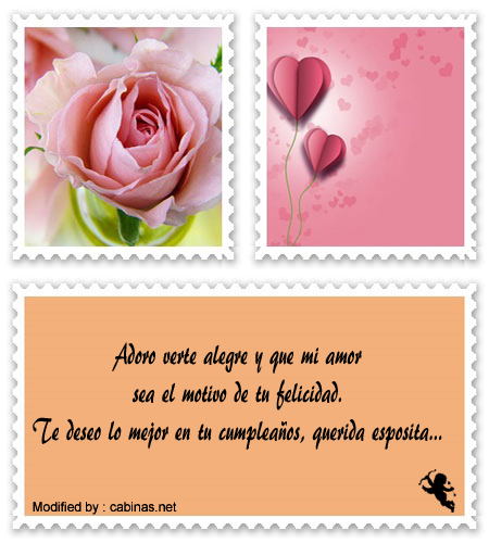 originales dedicatorias de feliz cumpleaños para mi esposa para enviar