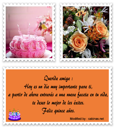 mensajes de texto para quinceañera