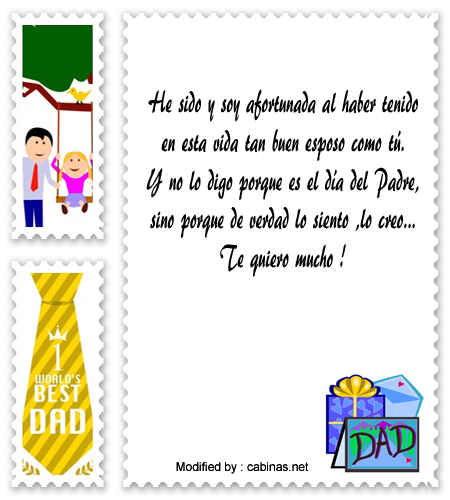 Descargar mensajes bonitos para el Día del Padre,saludos para el Día del Padre para mi esposo
