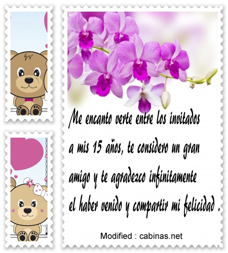 originales agradecimientos de 15 años listos para enviar gratis,originales agradecimientos de 15 años para mi amiga